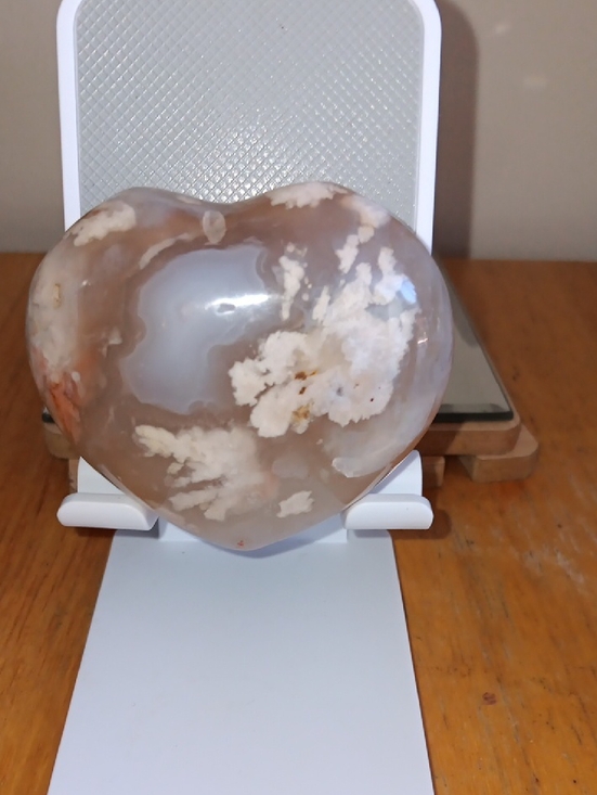 Agate Other - Crystal Agate Heart Shaped Palm Stone